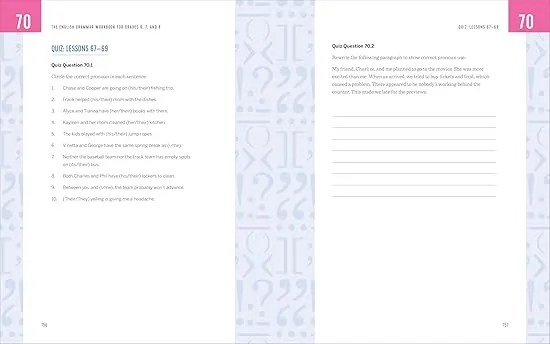 The English Grammar Workbook for Grades 6, 7, and 8: 125+ Simple Exercises to Improve Grammar, Punctuation, and Word Usage (English Grammar Workbooks)