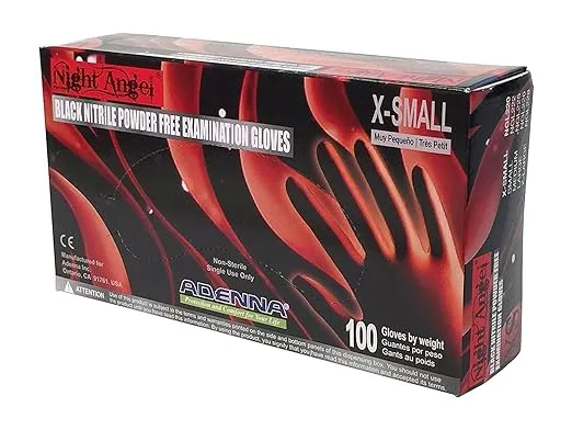 Adenna NGL220 Night Angel Nitrile Powder Free Exam Gloves, 4 mil