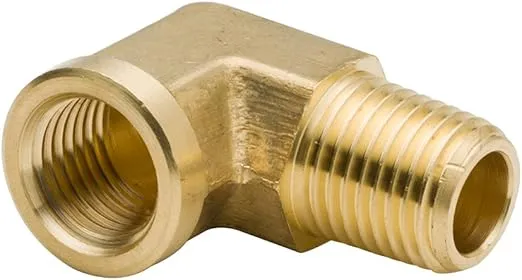 Legines 1/8 Inch Brass Street 90 Degree Elbow 1/8" NPT Male x 1/8" NPT Female Forged Pipe Fitting (Pack of 2)
