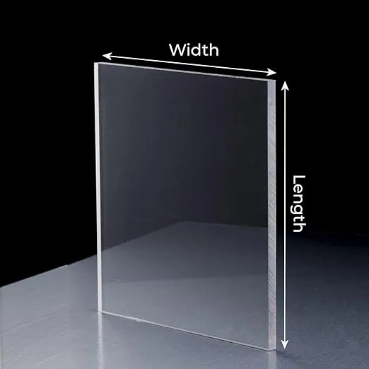 Fab Glass and Mirror Plastic PET Acrylic Plexiglass Sheet 5" x 7" with Protective Film, 1/4"(6 mm) Thick Clear Panel for DIY Craft Projects, Picture Frame, Signs & Table Top (ACR6M5X7RC)
