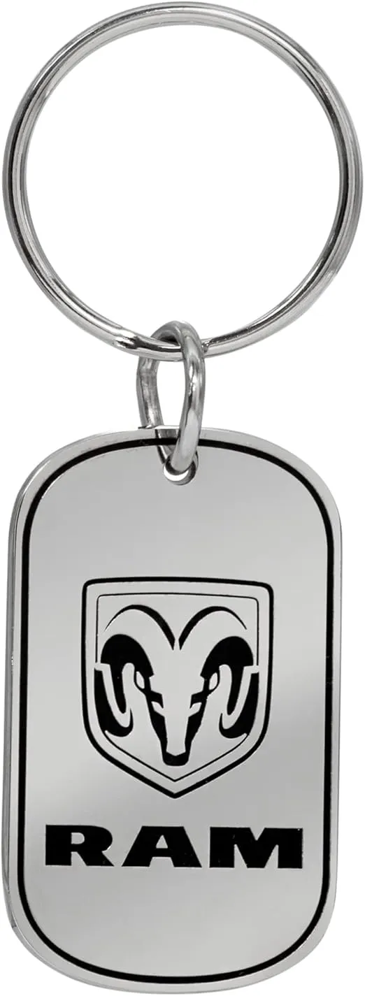 Plasticolor 004229 Dodge Ram Logo Dog Tag Metal Keychain