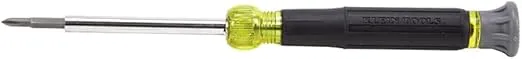 Klein Tools 32581 4-in-1 Electronics Screwdriver Set with 2 Slotted, 2 Phillips Precision Machined Bits, Ideal for Terminal Blocks