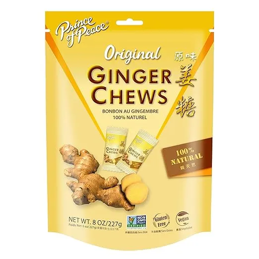 Prince of Peace 100% Natural Ginger Candy (Chews), 8oz
