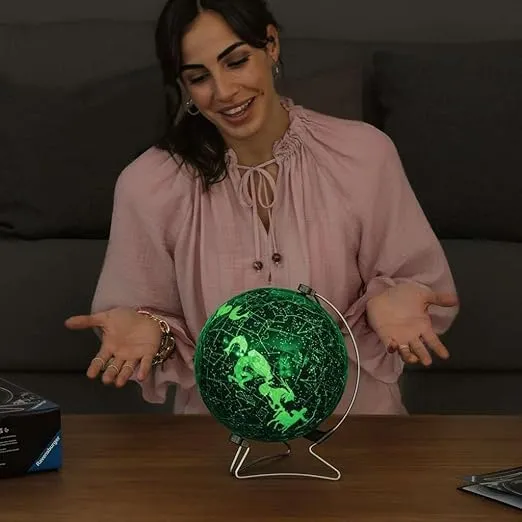 Ravensburger Puzzle-Ball Starglobe with Glow-in-The-Dark Edition: 180 Piece 3D Jigsaw Puzzle for Kids 11544 - Easy Click Technology Means Pieces Fit Together Perfectly