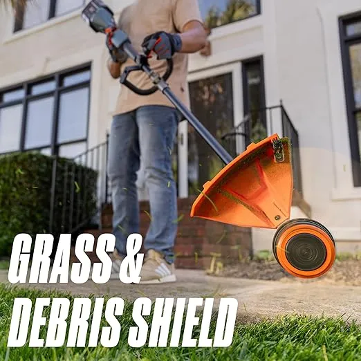 SENIX X6 60 Volt Max* Cordless Brushless Grass Trimmer and Edger Lawn Tool, Straight Shaft, 16-Inch Max Cutting Width, Bump Feed, 3.0 Ah Lithium-ion Battery and Charger Included (GTX6-M)