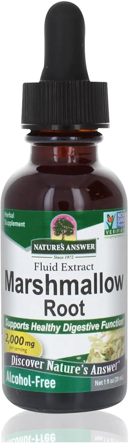 Nature's Answer Alcohol-Free Marshmallow Root Extract, 1-Fluid Ounce | Digestive Support