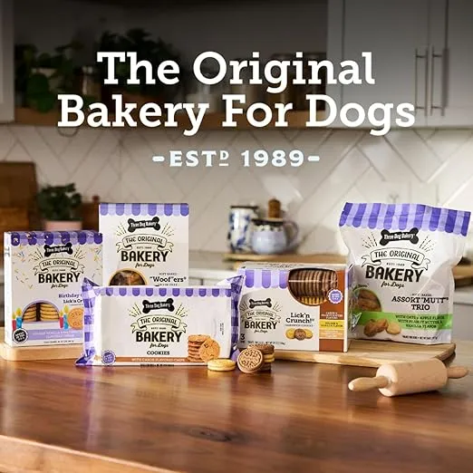Three Dog Bakery Dog Treats Cookies with Oats & Apples - Soft Chewy Dog Treats, Dog Training Treats, Chewy Training Aids for Dogs Inspired By Classic Breakfasts
