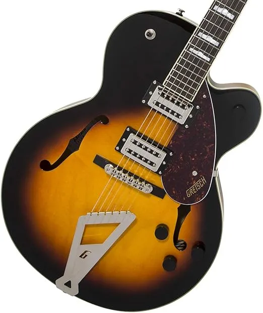 Gretsch G2420 Streamliner Hollow Body 6-String Electric Guitar with Chromatic II Tailpiece, Broad'Tron Pickups, and Laurel Fingerboard (Right-Handed, Aged Brooklyn Burst)