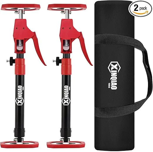XINQIAO Third Hand Tool 3rd Hand Support System, Premium Steel Support Rod with 154 LB Capacity for Cabinet Jack, Drywall Jack & Cargo Bars, 49.2in-114.2in Long, 2 PCs