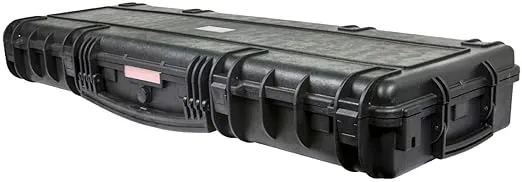 Monoprice Weatherproof Hard Case - 47 x 16 x 6 Inches, With Wheels and Customizable Foam, Shockproof, IP67, Ultraviolet And Impact Resistant Material, Black - Pure Outdoor Collection