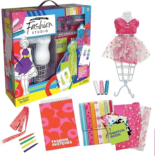 Creativity for Kids Designed by You Fashion Studio: DIY Fashion Designer Kit for Girls, Craft Kit for Teens, Gifts for Girls Ages 9-12+