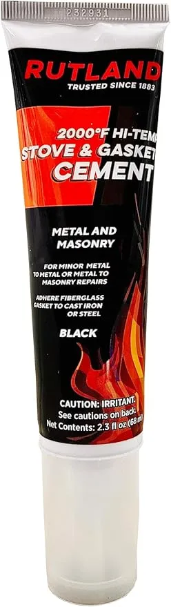 Rutland Stove Gasket Cement, 2.3-Ounce Tube, Black