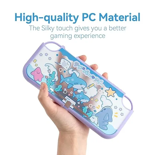 GeekShare Protective Case for Nintendo Switch Lite Cute Slim Cover Case Anti-Scratch Shock Absorption Hard Protective Shell Compatible with Nintendo Switch Lite Skin- Shark Party