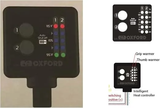 Oxford - Heaterz EVO - ATV Heated Grips with Thumbwarmer (Temperature controlled Motorcycle Grips)