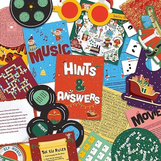 Gift Republic Escape The North Pole Christmas Escape Room Game Up to 6 Players Solve The Puzzles and Save Xmas Dinner Party Game