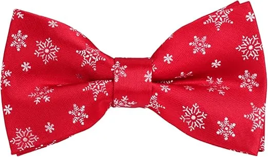 Alizeal Mens Christmas Pattern Pre-tied Party Bow Tie