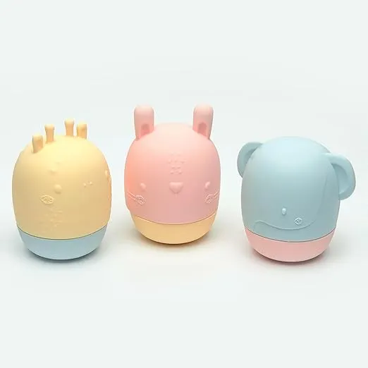 Loulou Lollipop Silicone Squirt and Play Easy Clean Bath Toys - Pastel