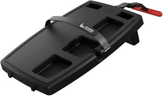 STUPID Car Tray - Classic Car Tray - Ultimate Car Organizer & Mobile Office - Includes 2 Elastic Straps - Quick-Release Seat Anchor - Midnight Mayhem
