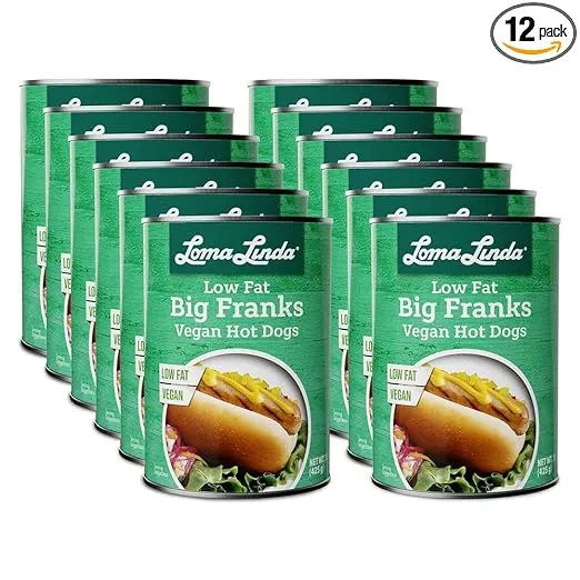 Loma Linda - Plant-Based Meats (Big Franks®, Low Fat (15 oz.), 12 Pack)