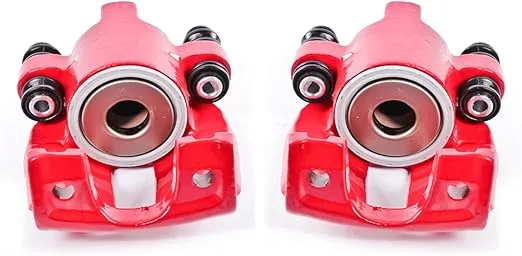 Power Stop Rear S4678 Pair of High-Temp Red Powder Coated Calipers for Expedition, F-150, F-150 Heritage, F-250, Blackwood, Navigator, Town Car [Model Specific]