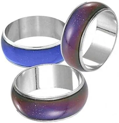 3Pcs Women Men Temperature Emotion Feeling Color Changing Mood Ring Jewelry Cost-Effective and Durable Practical Design