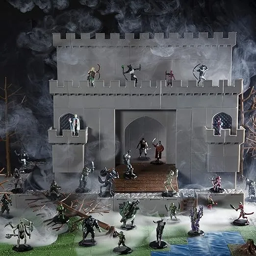 Monster Protectors 56 Fantasy Mini Figures - All Unique Designs - 1" Hex-Sized Compatible with DND Dungeons Dragons, Pathfinder, RPG Tabletop Games - Features Goblins, Orcs, Gnolls, Skeletons & More