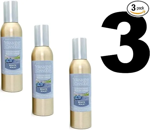 Yankee Candle Concentrated Room Spray Beach Walk (Pack of 3)
