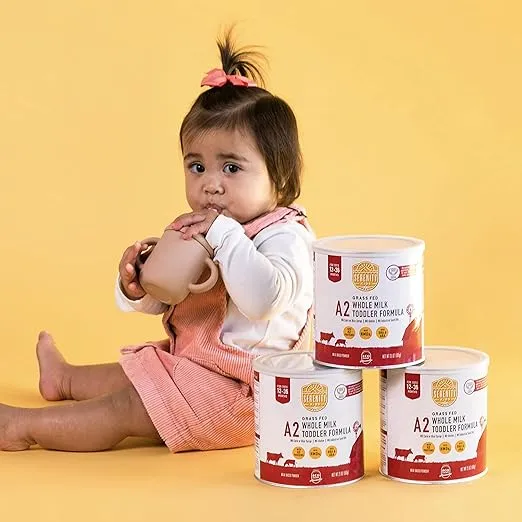 Serenity Kids 12+ Months Toddler Formula Powder Drink - Made with Grass Fed Organic A2 Whole Milk - 12.7oz Can - Clean Label Project Purity Award Certified - 1 Count - Toddler Milk Powder - Kid Milk
