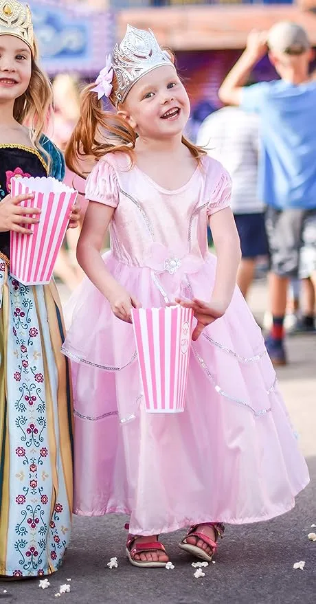 Little Adventures Royal Pink Princess Dress Up Costume for Girls