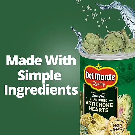 Del Monte® Quartered Artichoke Hearts 14 oz. Can, 12 Pack