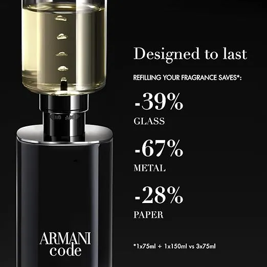 Armani Beauty - Code - Eau de Parfum - Cologne for Men - Fougère Ambery Spicy Men’s Fragrance - Green Mandarin, Nutmeg, Tonka Bean Notes