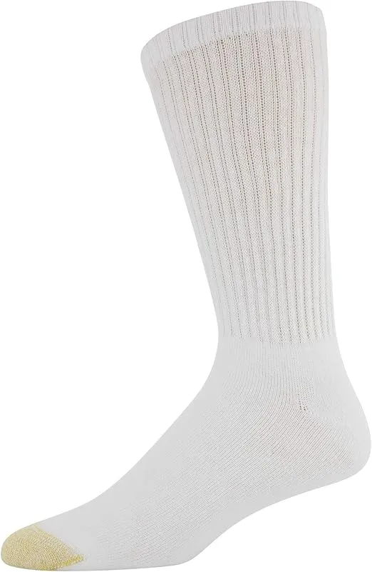 GOLDTOE Men's Sport 656 Cotton Crew Socks 6 Pack
