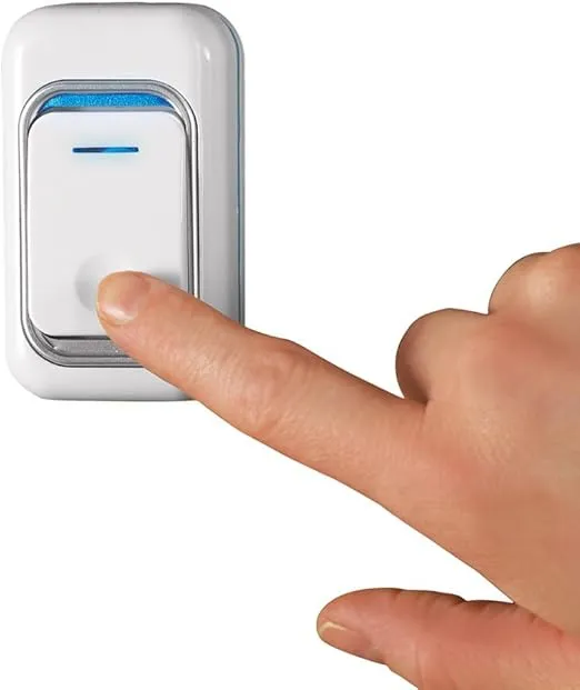 Collections Etc 48-Melody Wireless Doorbell - Wireless Receiver to Place Anywhere Inside Your Home