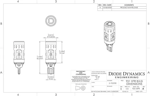 Diode Dynamics 921 XPR Cool White Backup LED Bulbs