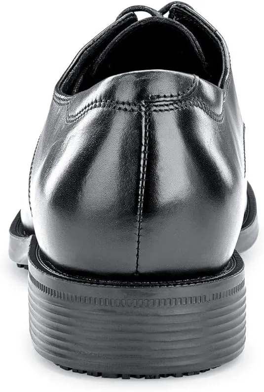 Shoes for Crews Senator, Men's Soft Toe Uniform Dress and Work Shoes, Slip Resistant, Water Resistant, Black, Size 9 Wide