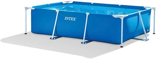 Intex 9ft 10in X 6ft 6in X 29 1/2in Rectangular Frame Above Ground Pool Blue