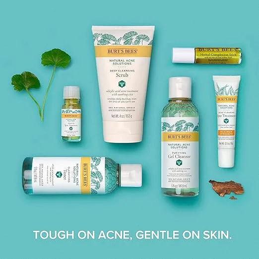 Burt's Bees Herbal Blemish Stick, 0.26 Fl Oz (Pack of 2), Tea Tree Oil Infused, Soothing, Exfoliating, Cleansing, Unisex