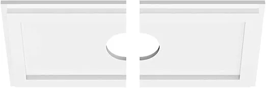 Ekena Millwork CMP18X9RE2-03000 Rectangle Architectural Grade PVC Contemporary, Two Piece Urethane Ceiling Medallions 18"W x 9"H x 3"ID x 6 1/4"C x 1"P