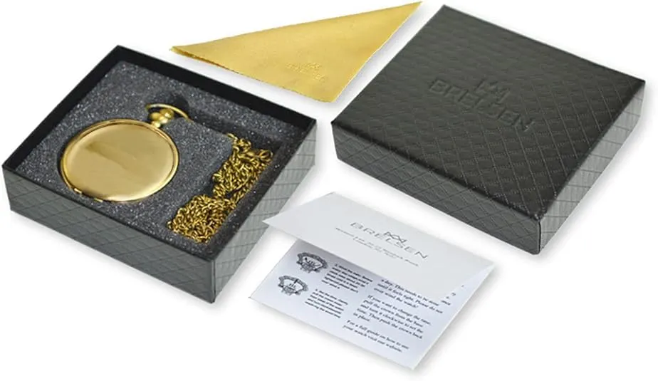 Royal Gold Double Hunter Mechanical Pocket Watch
