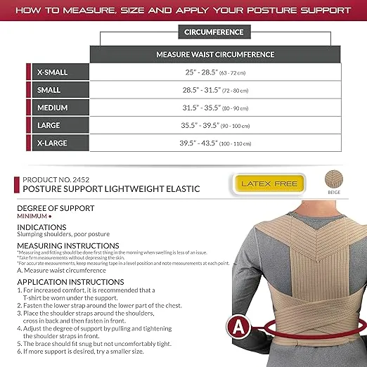 OTC Posture Support, Correct Shoulder Slump Poor Body Position, X-Large