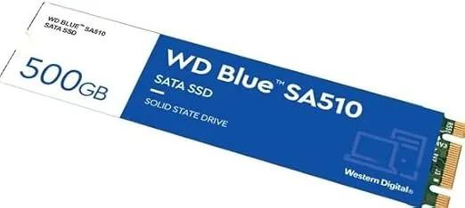 Western Digital 500GB WD Blue SA510 SATA Internal Solid State Drive SSD - SATA III 6 Gb/s, M.2 2280, Up to 560 MB/s - WDS500G3B0B