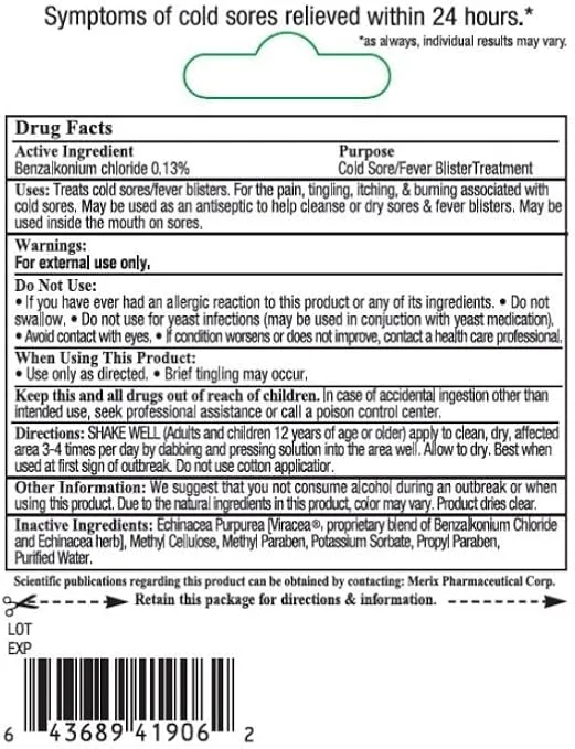 RELEEV 1 Day Cold Sore Treatment 6 mL (pack of 1)