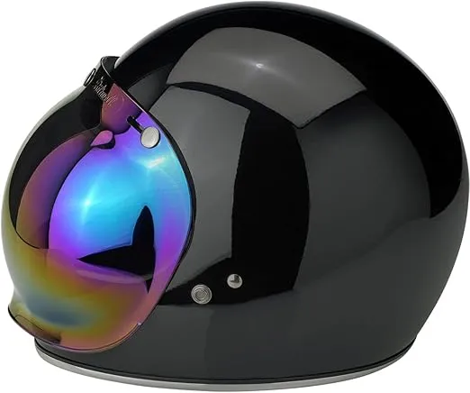 Biltwell Bubble Shield Rainbow Mirror - Anti-fog, Scratch Resistant, UV/A UV/B Resistant