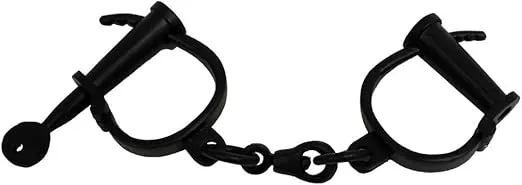 Replica Colonial Or Pirate Handcuffs, Iron Jailor