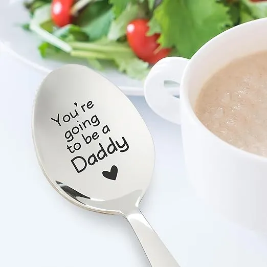 Pregnancy announcement Gift | Gift for Husband - Your Going to be Daddy | Baby Reveal Gift | Gift for Him | Dad To Be | New Dad Gift | Father’s Day Gift Idea | Pregnancy Reveal | Engraved Spoon