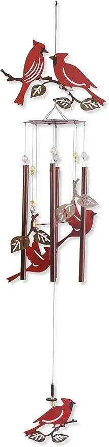 Sunset Vista Designs Garden Essentials Birds of a Feather Cardinals Wind Chime, 36-Inch Long