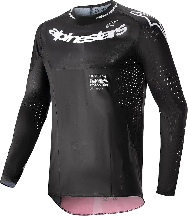 Alpinestars 3763224-1323-L: Supertech Ward Jersey Black/Red Berry Lg
