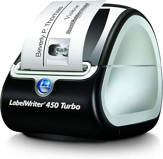 DYMO LabelWriter 450 Turbo Direct Thermal 600 x 300DPI Black,Silver Label Printer