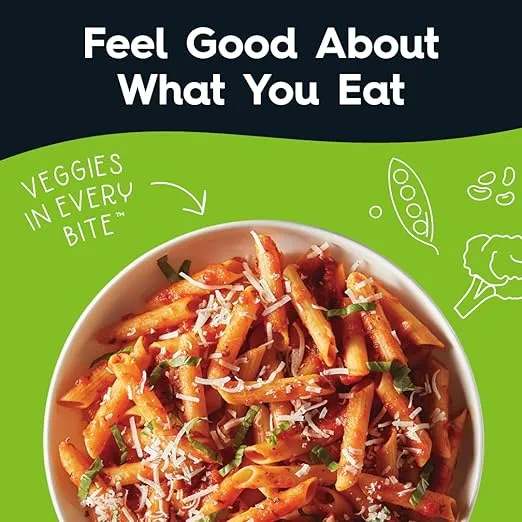 Veggiecraft Farms Penne Pasta - Low Carb Pasta, High Protein, Made with Cauliflower, Lentil & Peas, Gluten Free, Plant Based Pasta Noodles, High Fiber, Vegan, Non-GMO - 8 Oz (Pack of 3)