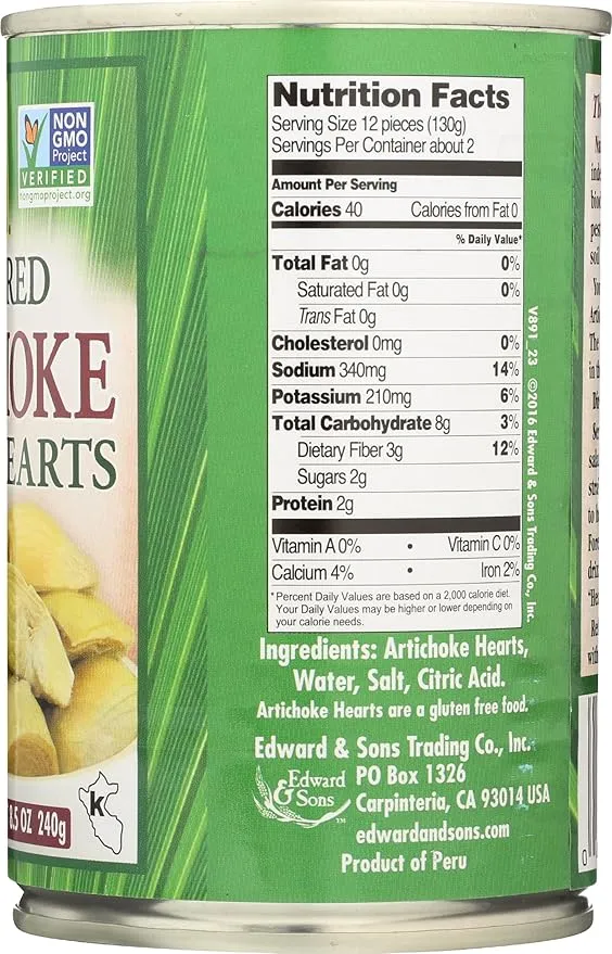 NATIVE FOREST Quartered Artichoke Hearts, 14 OZ